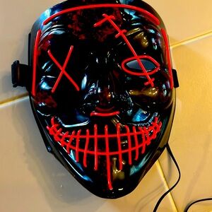 Red Light up Purge Mask for Halloween 👻